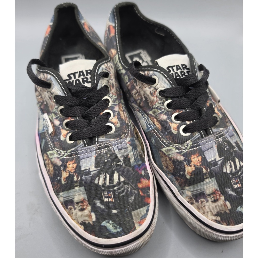 Vans x Star Wars Authentic Shoes Mens 7.5 Womens 9 Lucasfilm All Over Print